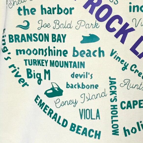 Upcycled Table Rock Lake T-Shirt: Landmarks & Marinas Graphics, Women's XL - Picture 9 of 14